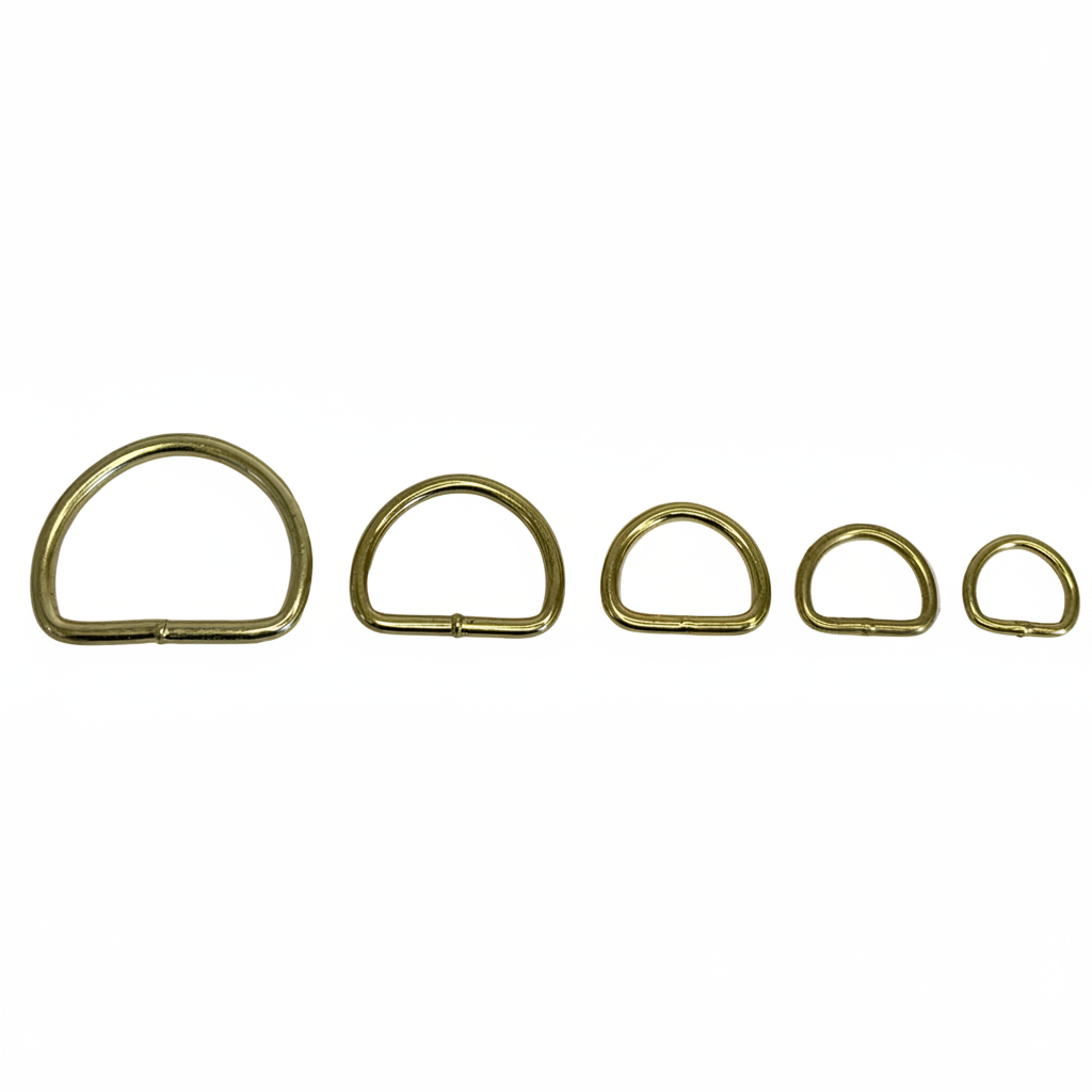 Brass D-Ring Size Range 1:1