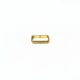 Brass Rectangular Loop on White Background