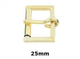 Single Die Cast Roller Buckle | Electro Brass & Nickel Plated | 13mm–25mm
