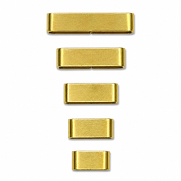 Solid Brass Flat Belt Loop | Dog Collar & Strap Keeper | 13mm–38mm