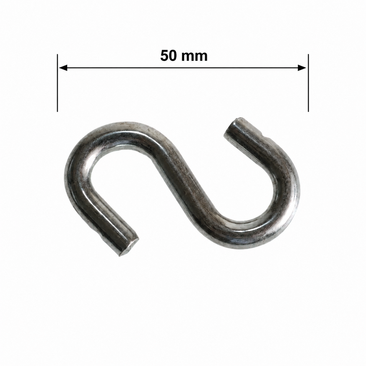 S Hook | Bright Zinc Plated Steel | 25mm, 38mm & 50mm