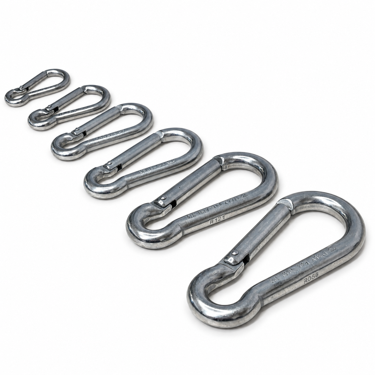 Carabiner Hook with Keylock - Anti-Snagging - Stainless Steel - Tested