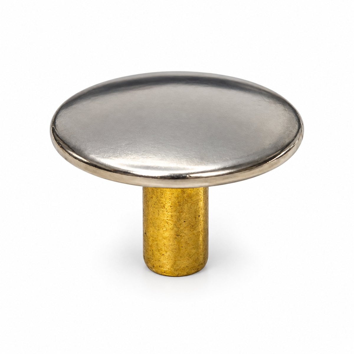 DOT® Durable™ Long-Stem Cap – Nickel-Plated Brass, 15 mm Diameter, 9 mm Post