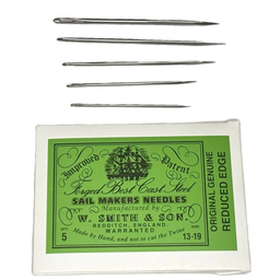 Smith's Sail Needles – Assorted Pack of 5 (Sizes 13–19g)