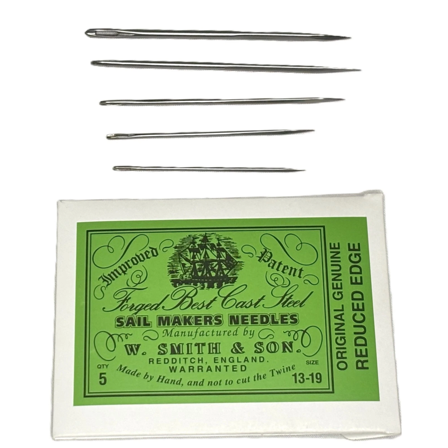 Smith's Sail Needles – Assorted Pack of 5 (Sizes 13–19g)