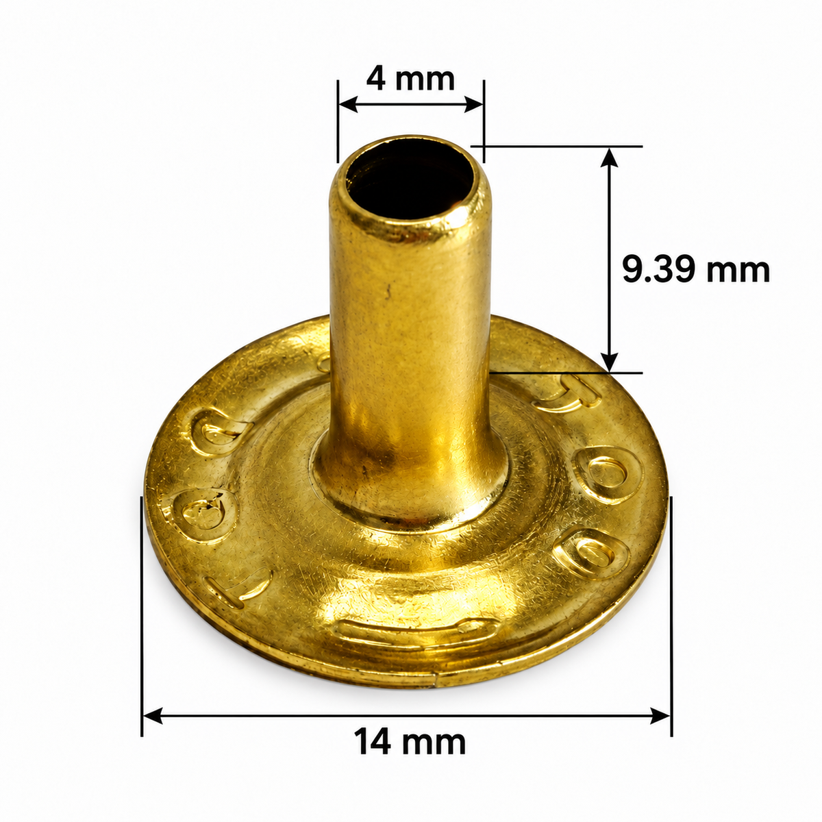 DOT® Durable™ Long Stem Post – Brass Gilt, 9.39 mm