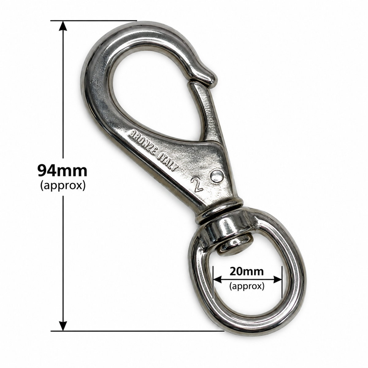 Boat Snap with Swivel Eye - Nickel Plated Bronze - Multiple Sizes