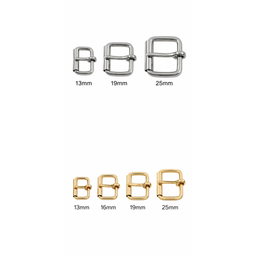 Single Roller Buckle | Steel | Electro Brass & Nickel Plated | 13mm–25mm