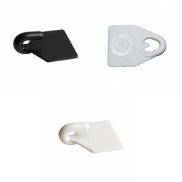 Sew-On Hook & Eye | Plastic | Hook (Opaque & Black) | Eye (White)