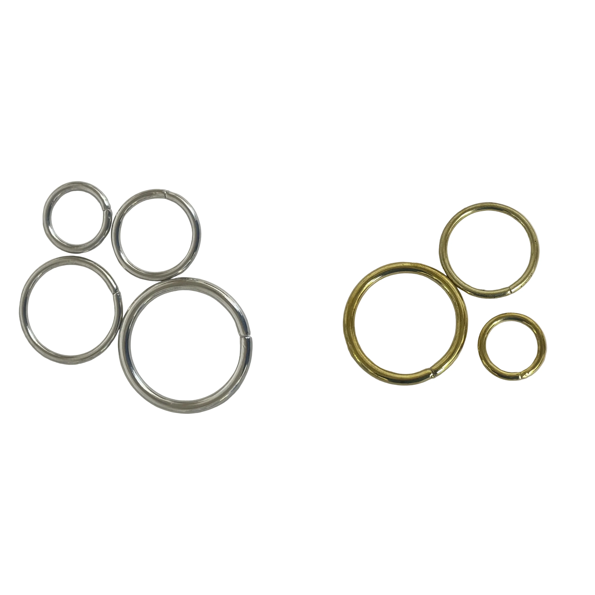 Open O Ring - Electro Brassed & Nickel Plated Steel (19mm-38mm)