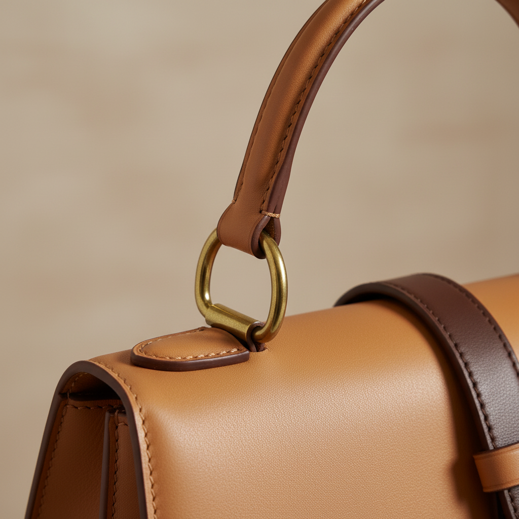 D-Ring In Use on Leather Handbag Strap