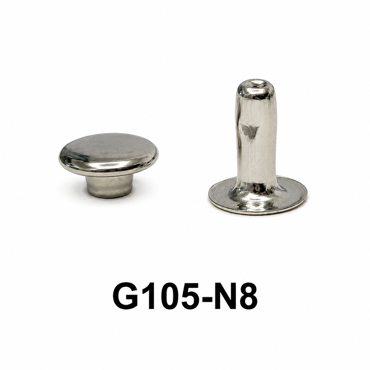 Single Domed Rivets – Brass, Nickel & Black | 5 Sizes