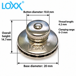 LOXX® Knurled Top Button with Standard Locking Washer – Nickel-Plated Brass LOX01N
