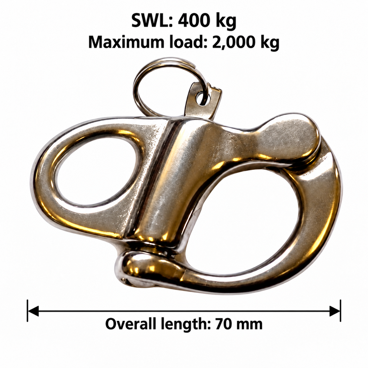 AISI 316 Stainless Steel Fixed Snap Shackle