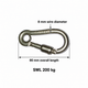 Carabiner Hook Tested - Enclosed Eye - Anti-Snagging - 200kg SWL