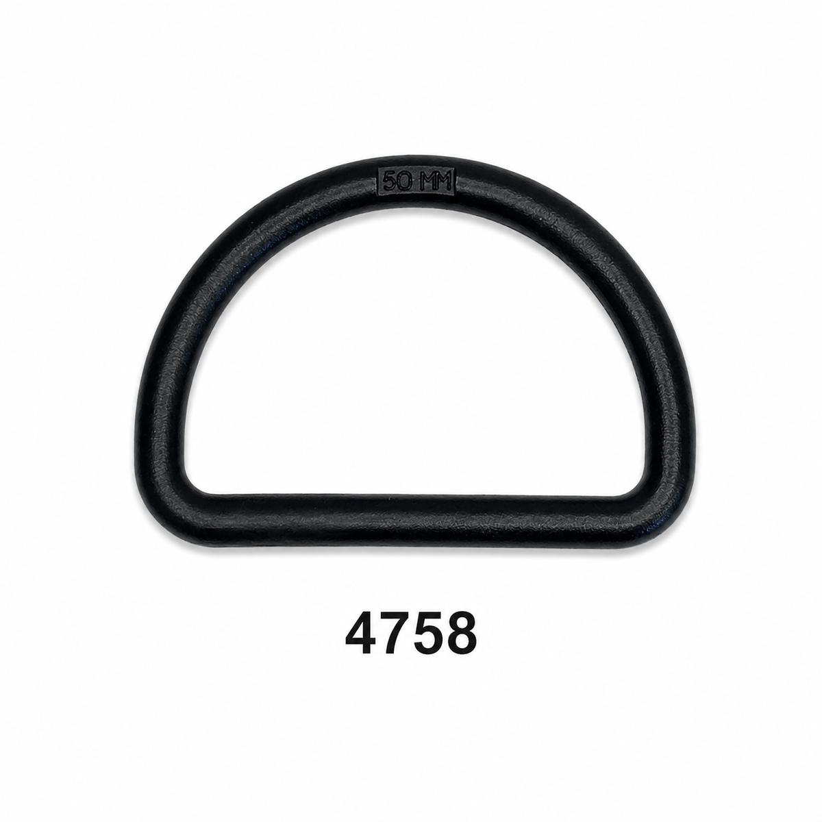 Heavy Duty 'D' Ring | Black Acetal | 20mm, 25mm & 50mm