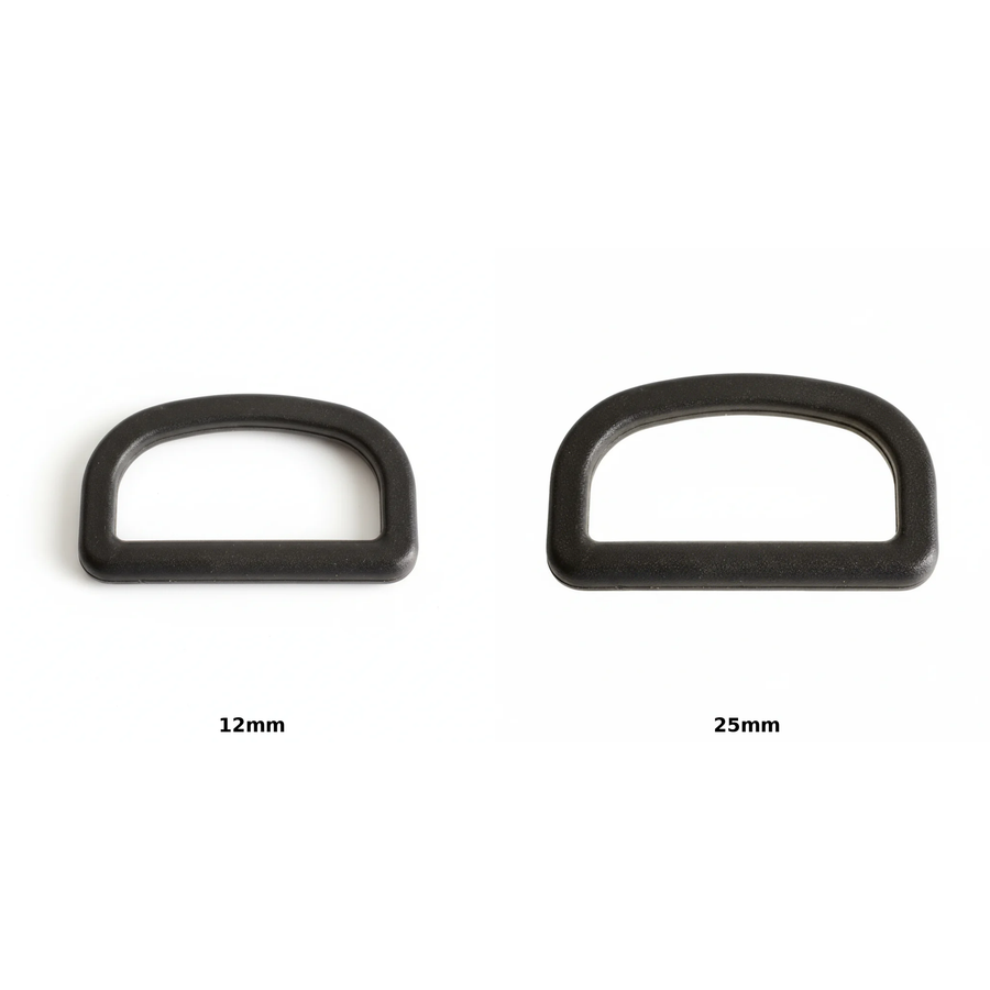 Black Acetal D Ring | 12mm & 25mm