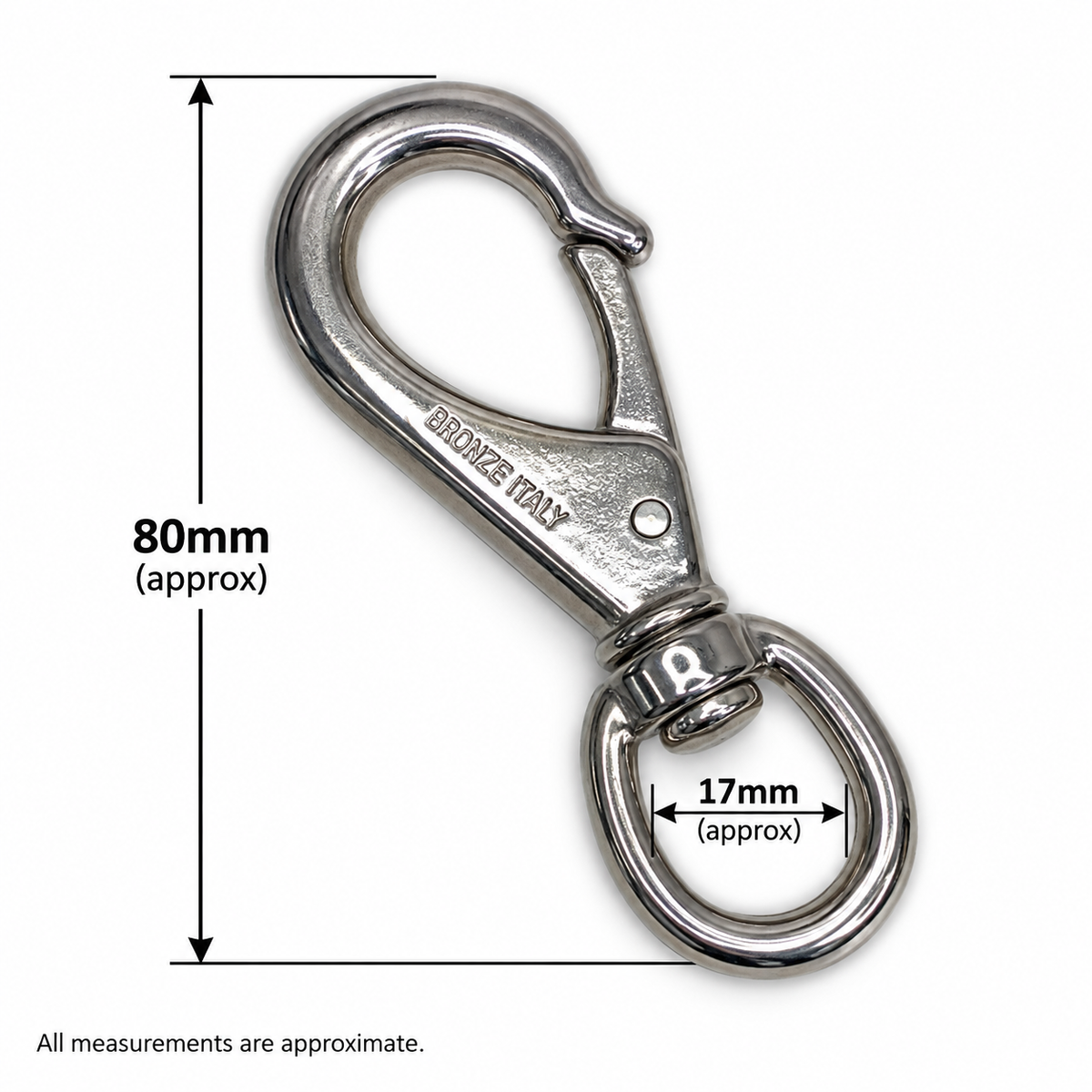 Boat Snap with Swivel Eye - Nickel Plated Bronze - Multiple Sizes