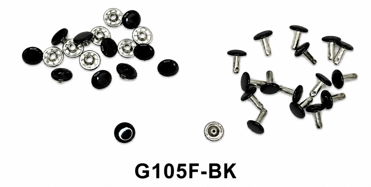 Double Domed Rivets – Brass, Nickel & Black | 3 Sizes