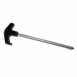 Heavy Duty Bivvy & Tent Peg | Black Handle | Zinc Plated Steel Spike | 205mm