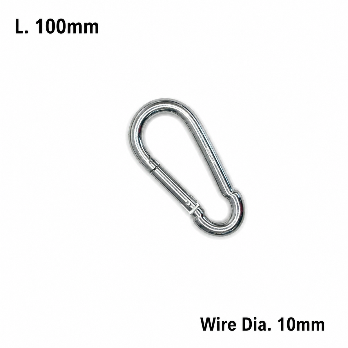 Carabiner Hook - Zinc Plated Steel - Multiple Sizes