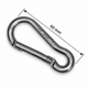 Carabiner Hook with Keylock - Anti-Snagging - Stainless Steel - Tested