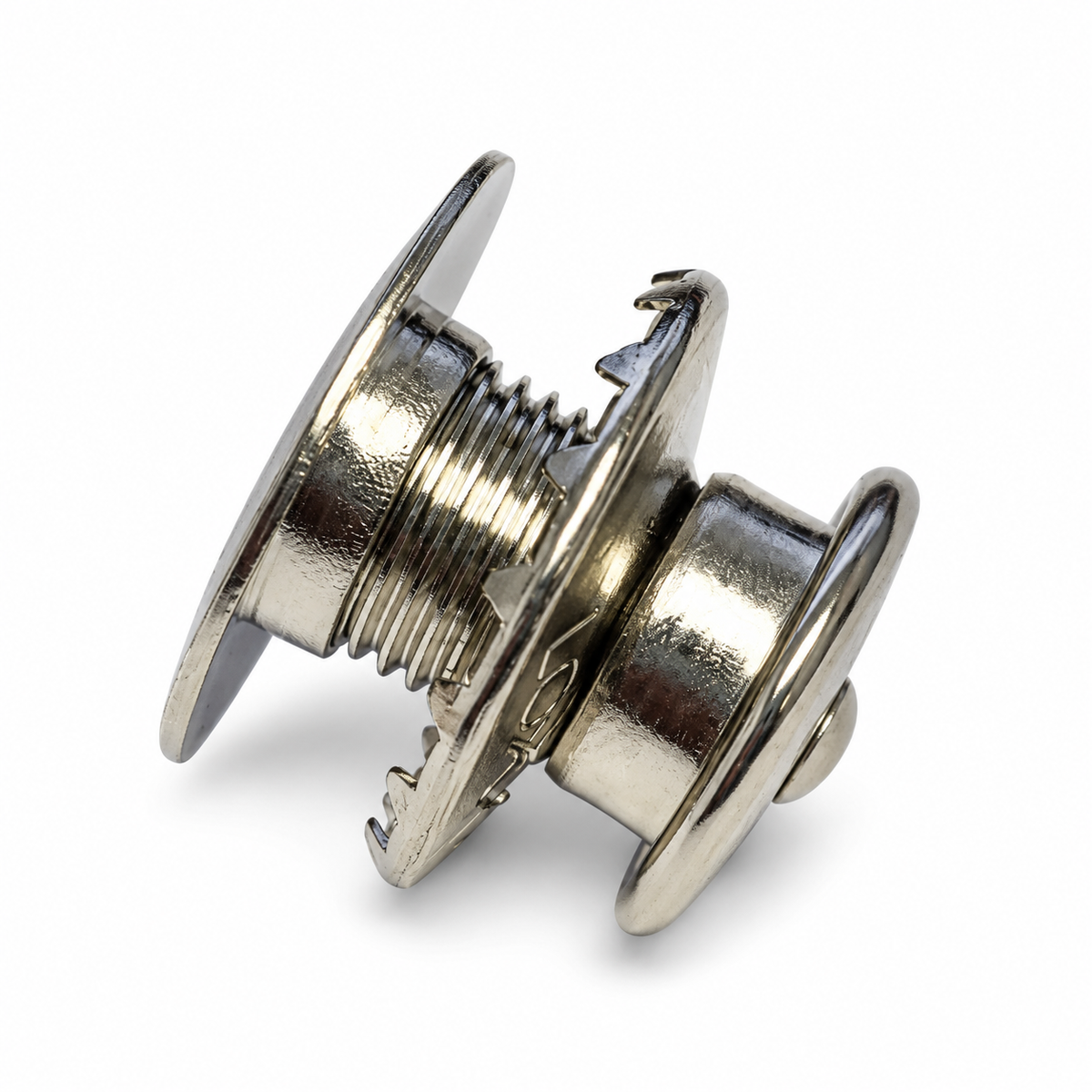 LOXX® XL Big Head Button &amp; Long Locking Washer – Nickel-Plated Brass – LOX07N