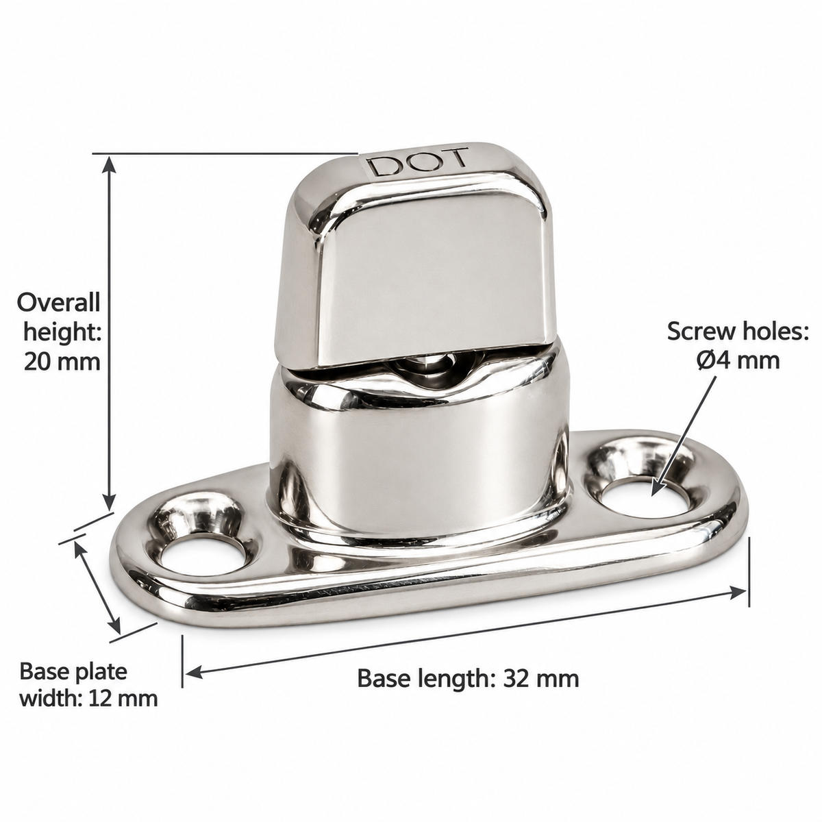 DOT® Common Sense® Double Height Turnbutton – 20 mm