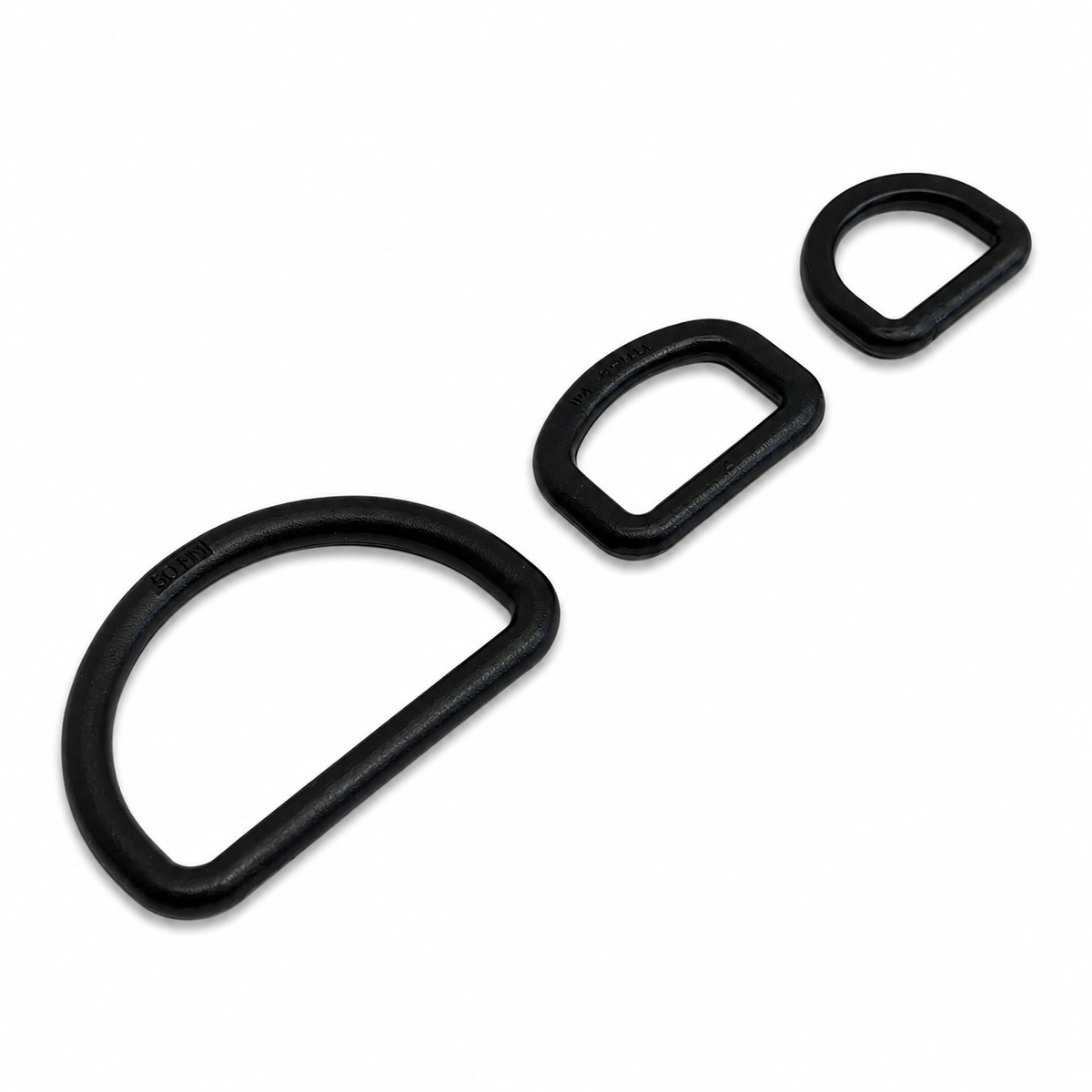 Heavy Duty 'D' Ring | Black Acetal | 20mm, 25mm & 50mm