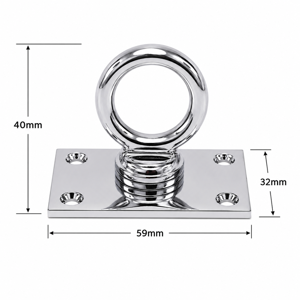 Solid Brass Rope Eye Plate