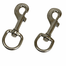 Nickel Plated Trigger Hook Round Swivel Eye - 20mm & 25mm