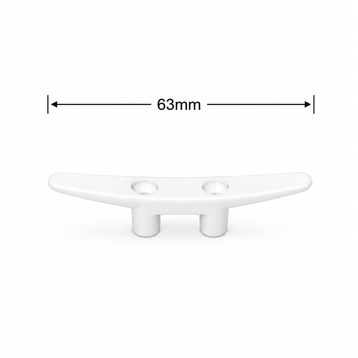 White Plastic Cleat Hook – 63mm, 138mm & 182mm