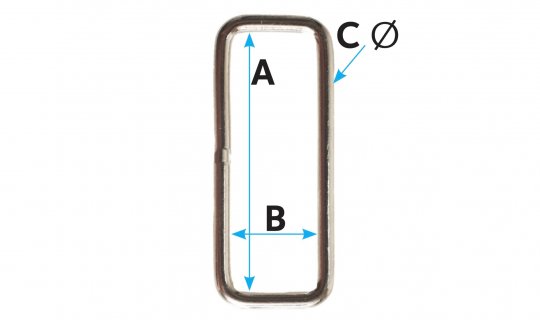 Welded Steel Rectangle Ring - Multiple Sizes & Finishes