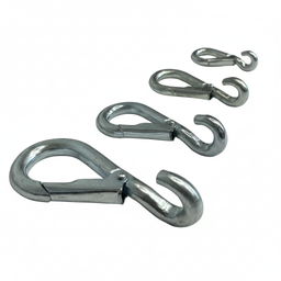 Galvanised Snap Hooks – White Background