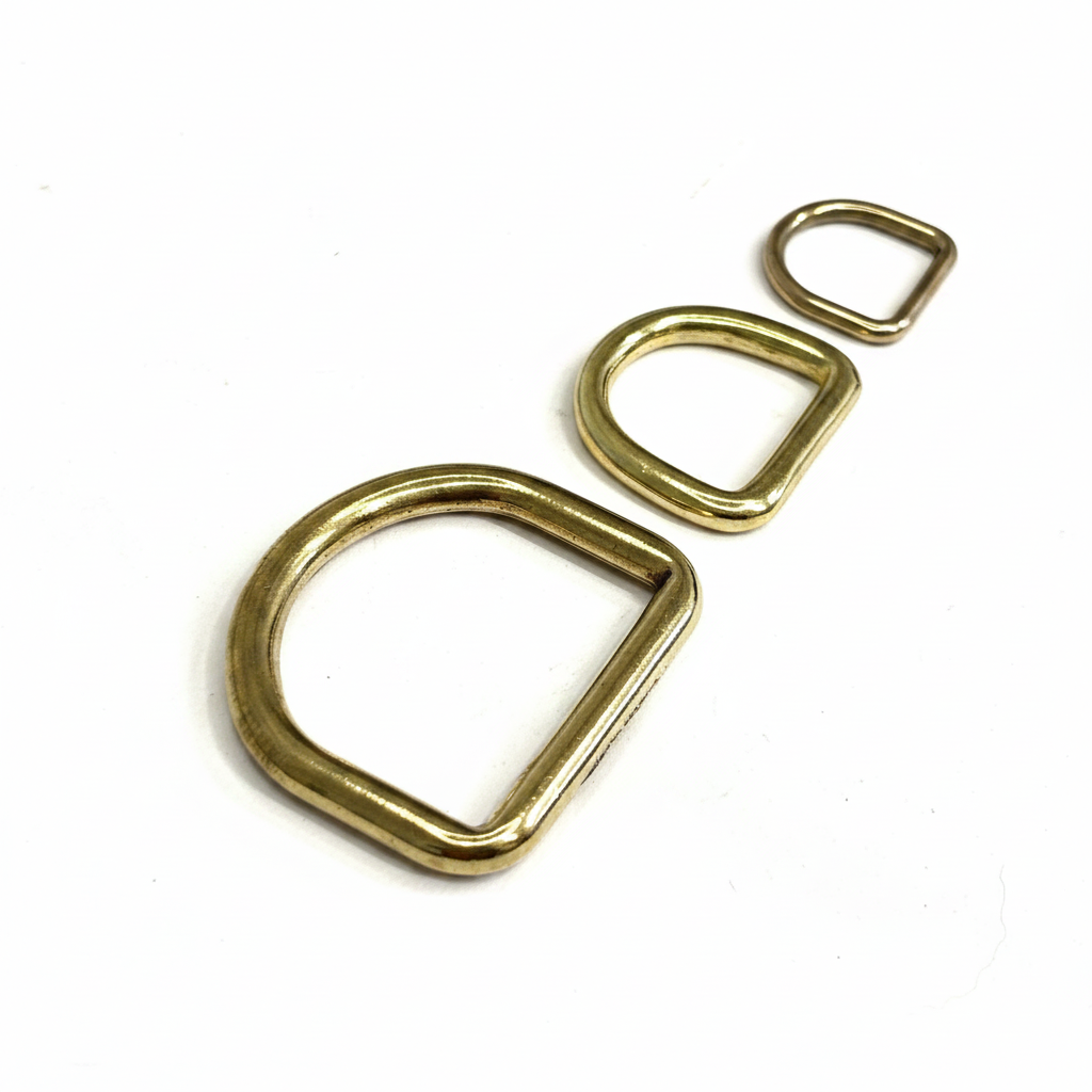 Gold D-Rings White Background