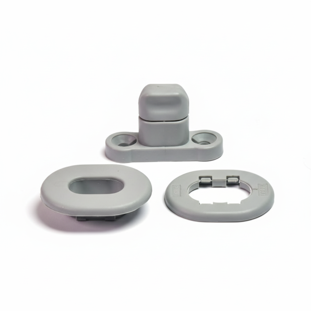 Grey Snap Fastener 1:1 White Background