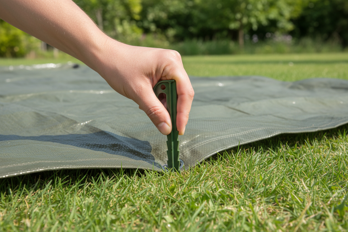Ground Sheet Peg in Use