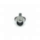 Hole punch tool front cutting end view on brilliant white background