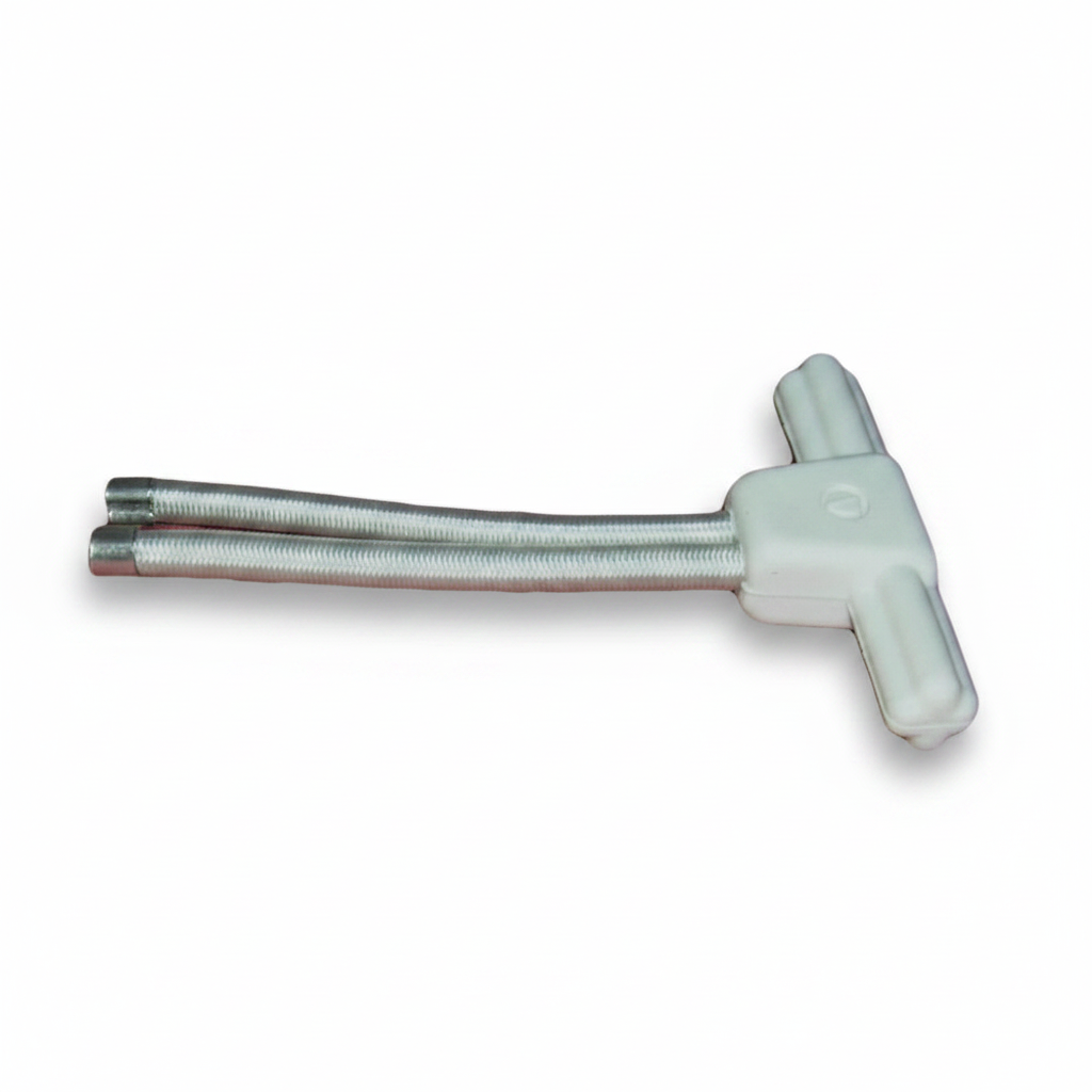 Elastic T-Bar – White High Density Plastic – Shock Cord Fastener