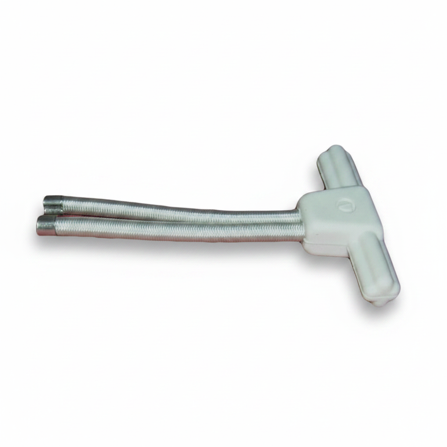 Elastic T-Bar – White High Density Plastic – Shock Cord Fastener