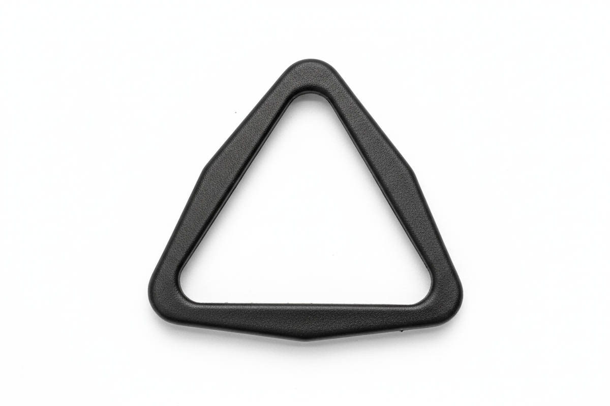Black Acetal Triangle Ring - 20mm & 25mm