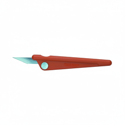 Swann Morton craft tool knife with red handle and angled steel blade