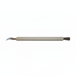 Leathercraft modelling tool with pointed and spatula tips on white background