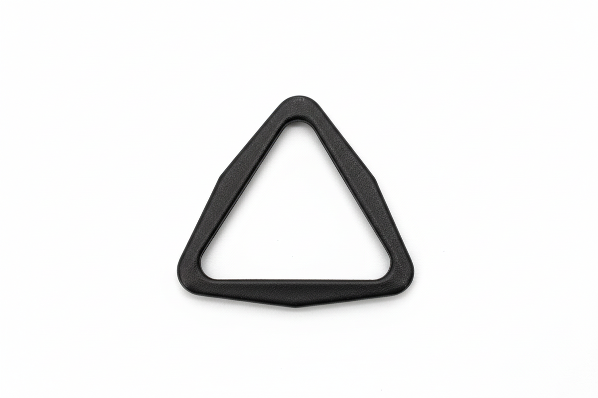 Black Acetal Triangle Ring - 20mm & 25mm