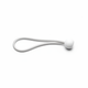White ball bungee cord centred on brilliant white background