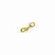 Brass swivel snap hook on brilliant white background