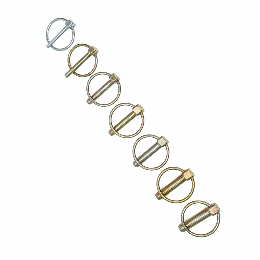 Linch Pins 7 Sizes Brilliant White Background