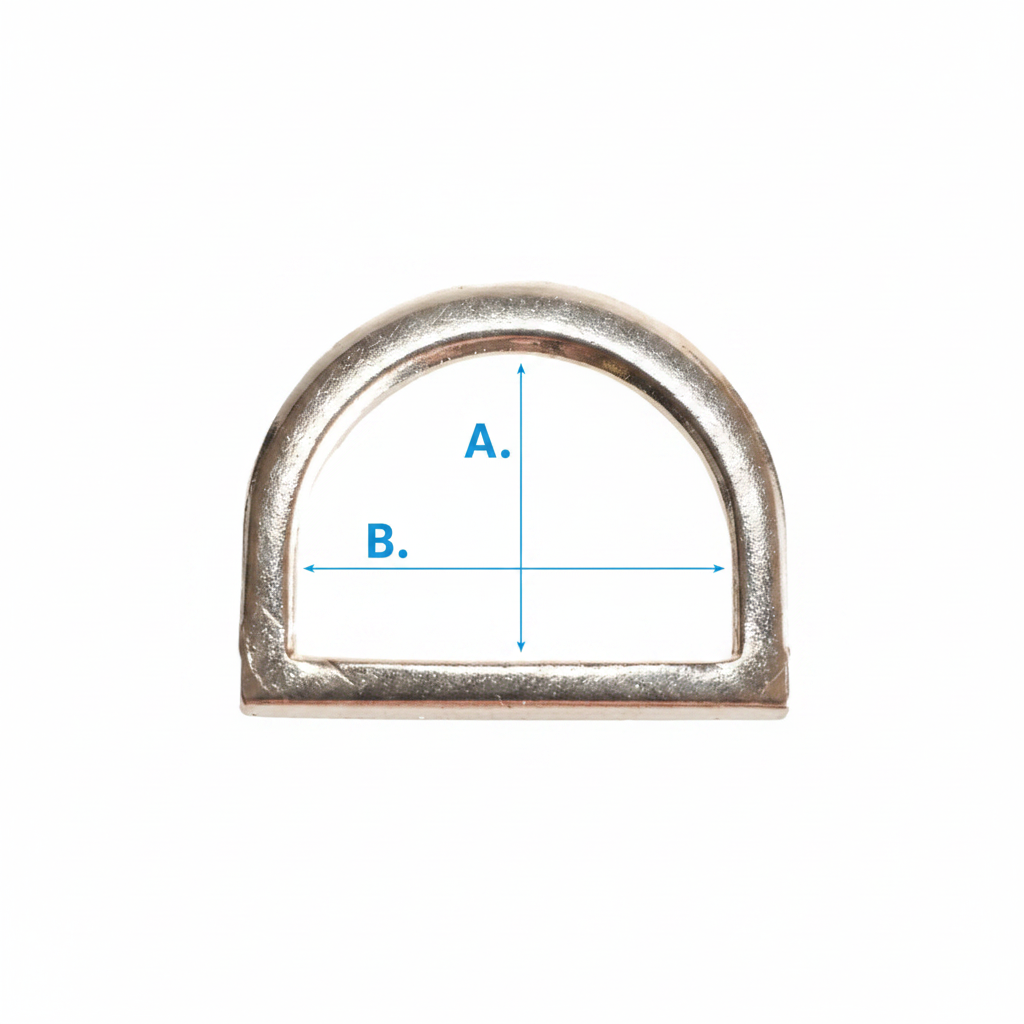 Nickel D-Ring Dimensions 1:1