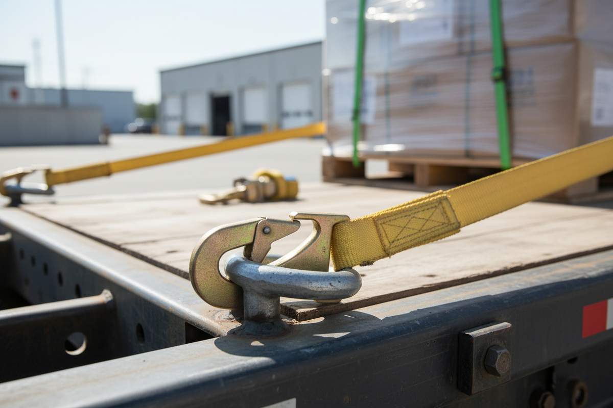 Parachute Hook Cargo Strapping Mockup