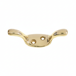 Polished Brass Cleat Hook 1:1
